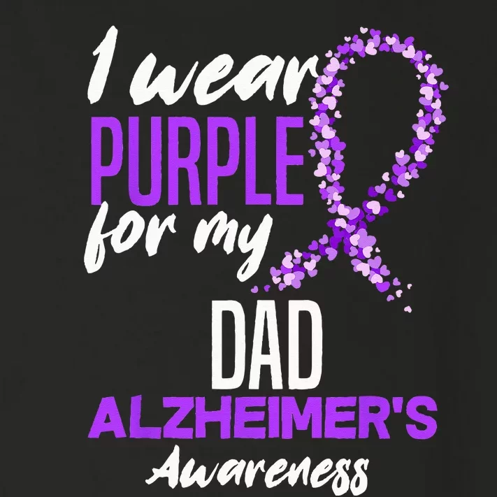 I Wear Purple For My Dad Dementia Alzheimers Awareness Toddler Long Sleeve Shirt