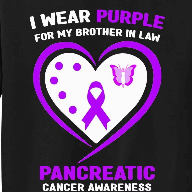 I Wear Purple For My Brother in Law Pancreatic Cancer Sweatshirt