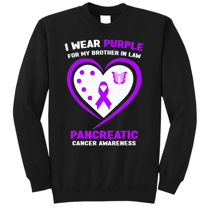 I Wear Purple For My Brother in Law Pancreatic Cancer Sweatshirt