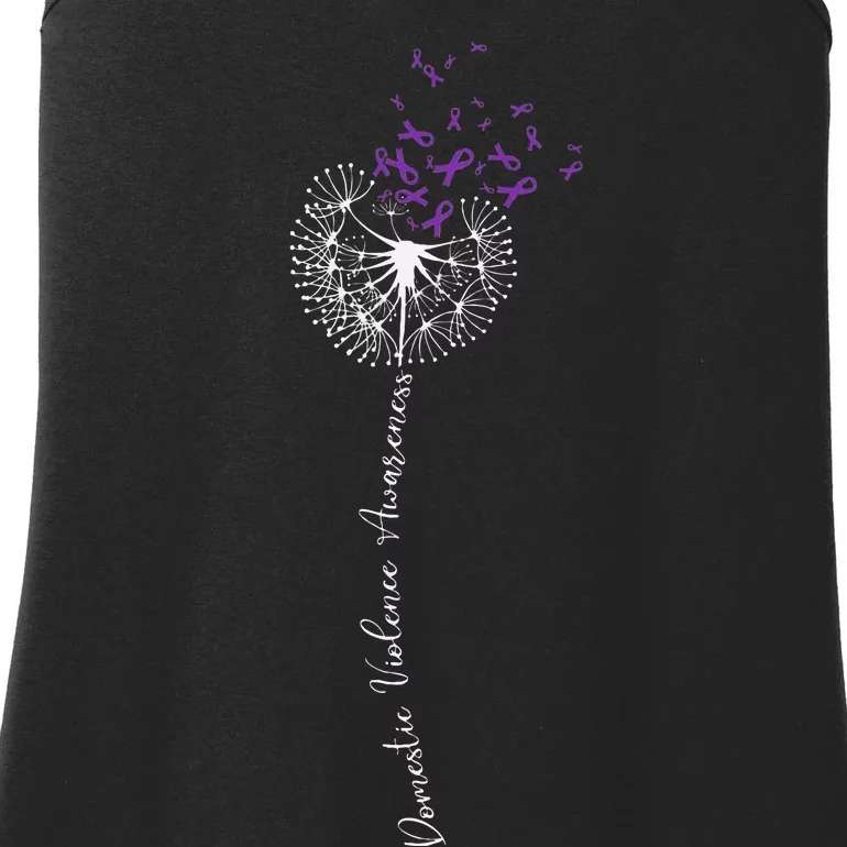 I Wear Purple For Domestic Violence Awareness Ladies Essential Tank