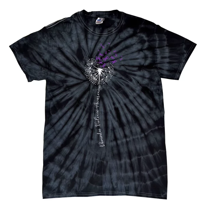 I Wear Purple For Domestic Violence Awareness Tie-Dye T-Shirt