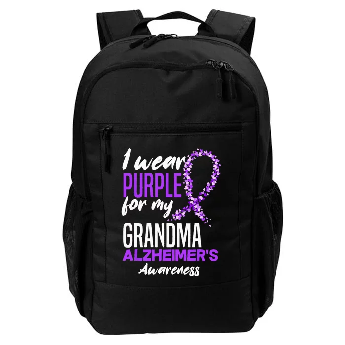 I Wear Purple For My Grandma Dementia Alzheimers Awareness Daily Commute Backpack