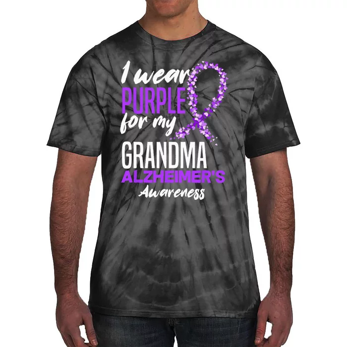 I Wear Purple For My Grandma Dementia Alzheimers Awareness Tie-Dye T-Shirt