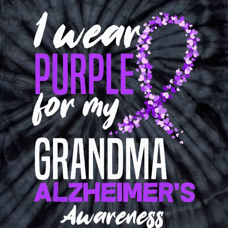 I Wear Purple For My Grandma Dementia Alzheimers Awareness Tie-Dye T-Shirt