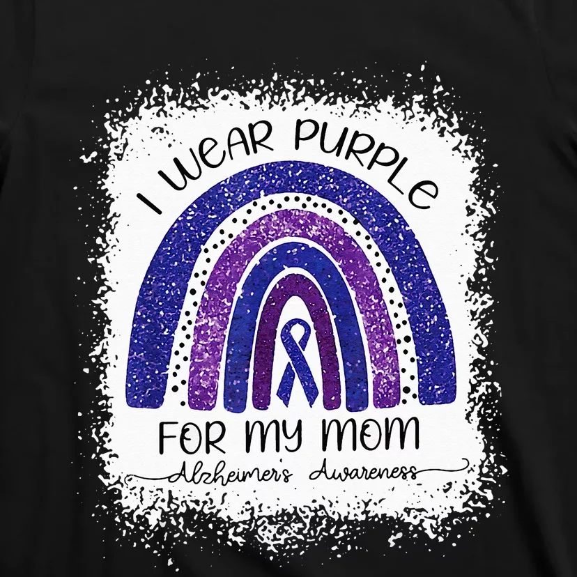 I Wear Purple For My Mom Alzheimers Awareness Boho Lover T-Shirt