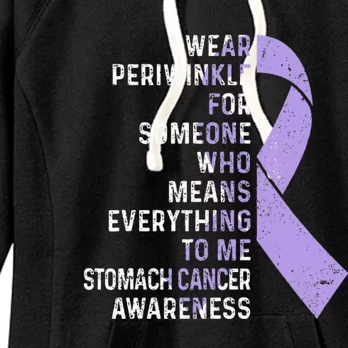 I Wear Periwinkle Ribbon Stomach Cancer Awareness Women's Fleece Hoodie