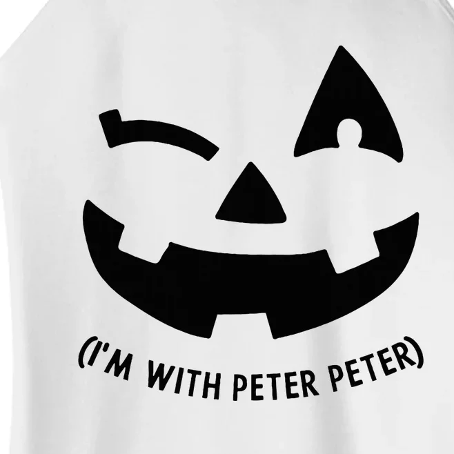 Im With Peter Couple Halloween Her Eater Pumpkin Women’s Perfect Tri Rocker Tank