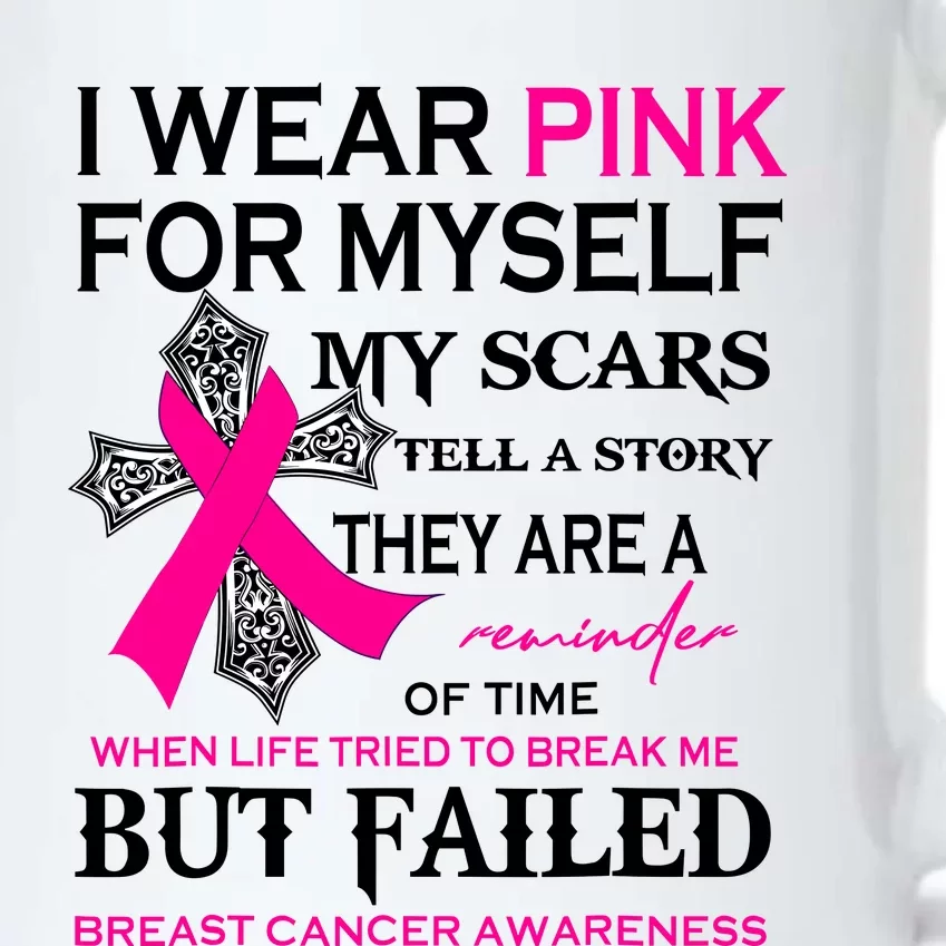 I Wear Pink For Myself My Scars Tell A Story Breast Cancer Black Color Changing Mug