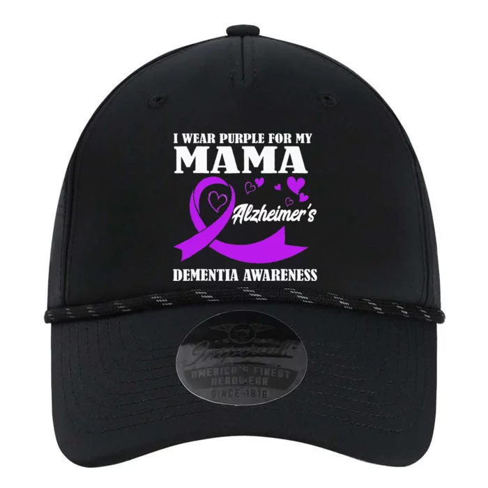 I Wear Purple For My Mom Alzheimers Dementia Awareness Performance The Dyno Cap