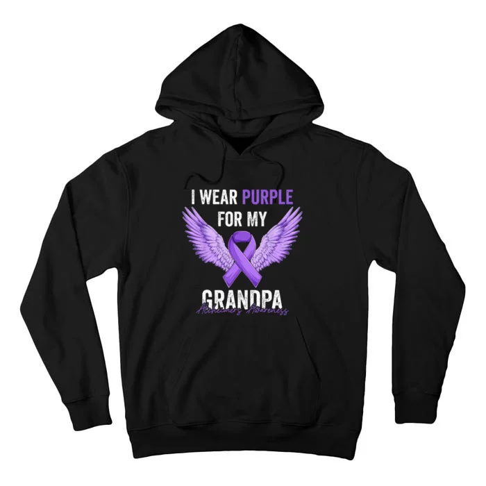 I Wear Purple For My Grandpa Dementia Alzheimer's Awareness Tall Hoodie