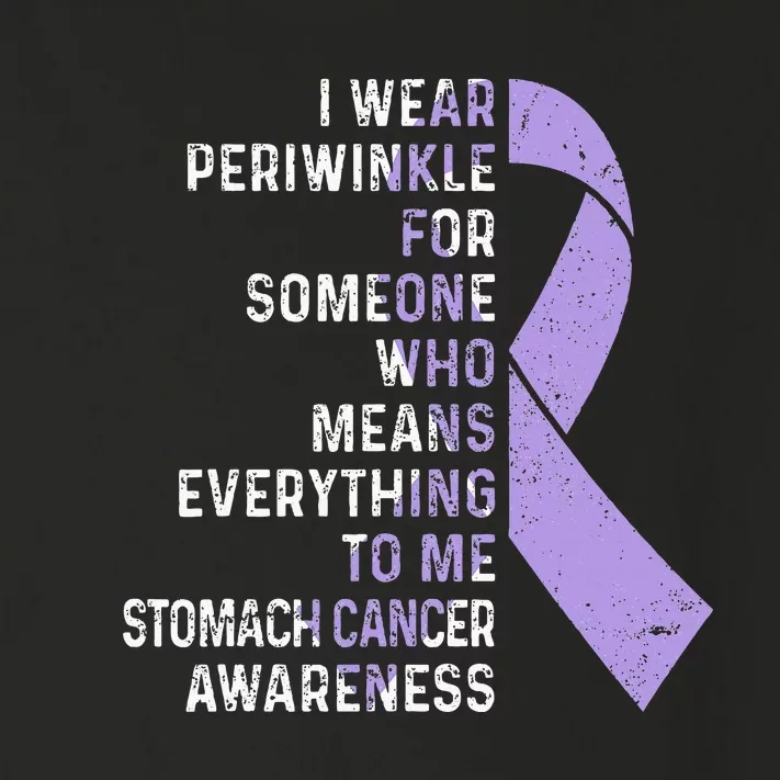 I Wear Periwinkle Ribbon Stomach Cancer Awareness Support Toddler Long Sleeve Shirt