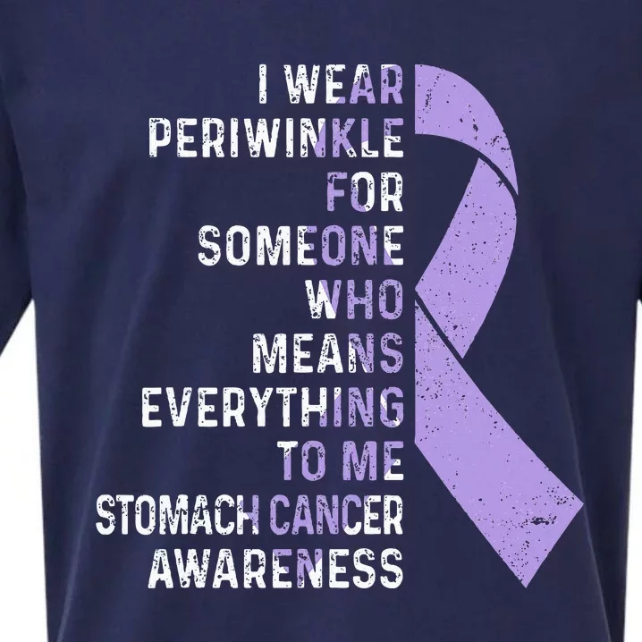 I Wear Periwinkle Ribbon Stomach Cancer Awareness Support Sueded Cloud Jersey T-Shirt