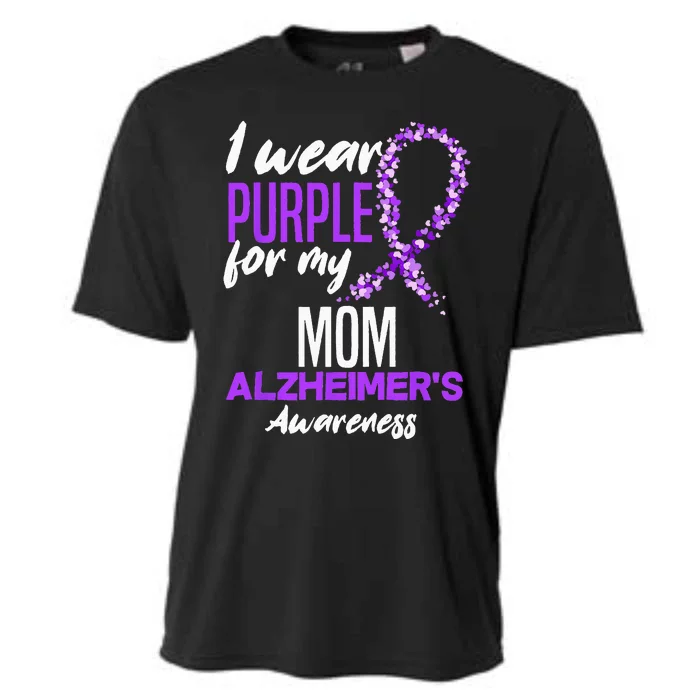 I Wear Purple For My Mom Dementia Alzheimers Awareness Cooling Performance Crew T-Shirt