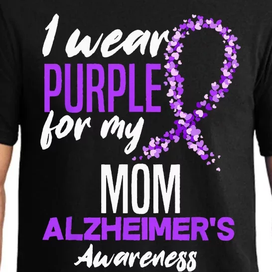 I Wear Purple For My Mom Dementia Alzheimers Awareness Pajama Set