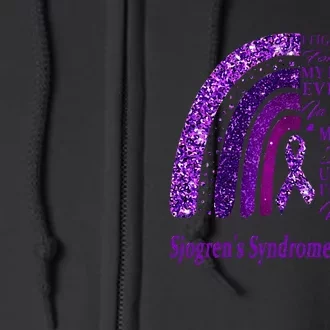 I Wear Purple For Sjogrens Syndrome Awareness Warrior Full Zip Hoodie