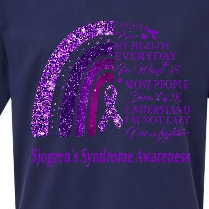 I Wear Purple For Sjogrens Syndrome Awareness Warrior Sueded Cloud Jersey T-Shirt