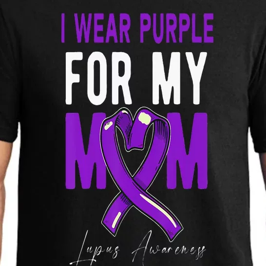 I Wear Purple For My Mom Fighter Lupus Awareness Pajama Set