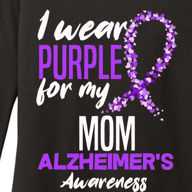 I Wear Purple For My Mom Dementia Alzheimers Awareness Womens CVC Long Sleeve Shirt