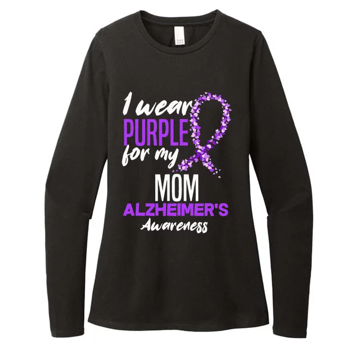 I Wear Purple For My Mom Dementia Alzheimers Awareness Womens CVC Long Sleeve Shirt