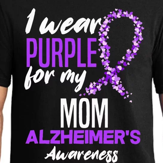 I Wear Purple For My Mom Dementia Alzheimers Awareness Pajama Set