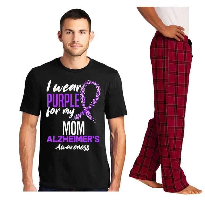 I Wear Purple For My Mom Dementia Alzheimers Awareness Pajama Set