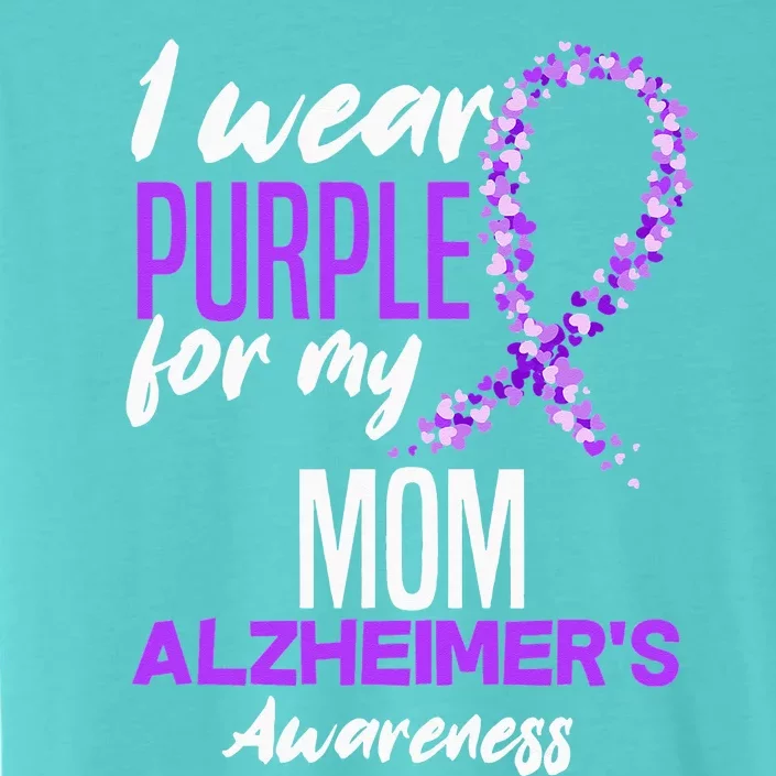 I Wear Purple For My Mom Dementia Alzheimers Awareness ChromaSoft Performance T-Shirt