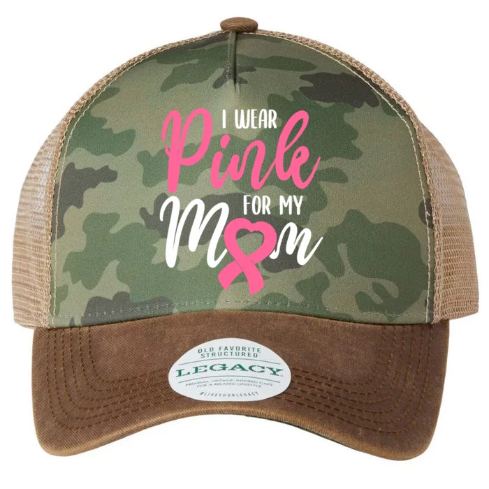 I Wear Pink For My Mom Cool Gift Legacy Tie Dye Trucker Hat