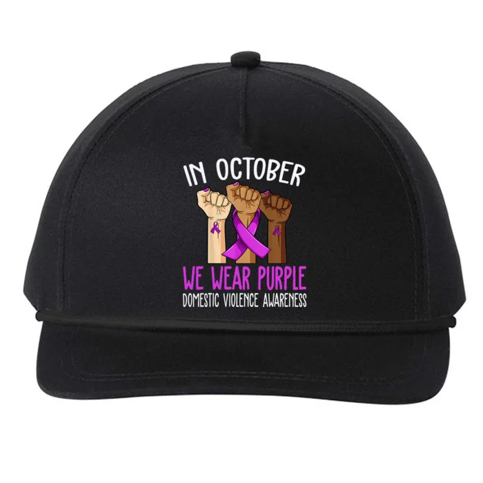 I Wear Purple Domestic Violence Awareness Gift Snapback Five-Panel Rope Hat