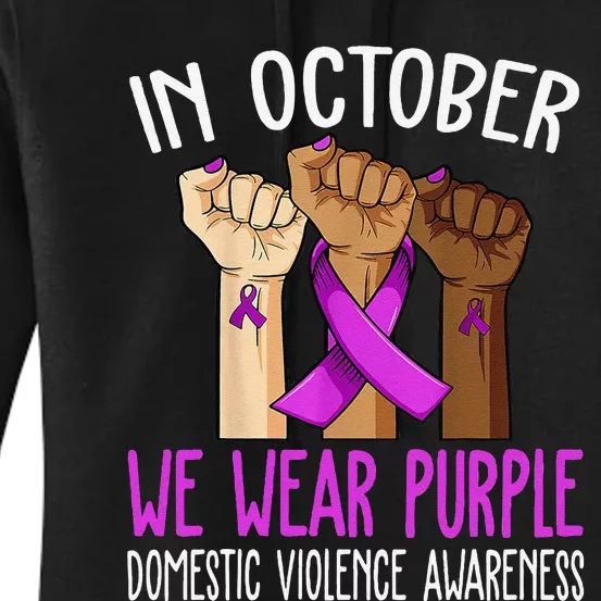 I Wear Purple Domestic Violence Awareness Gift Women's Pullover Hoodie