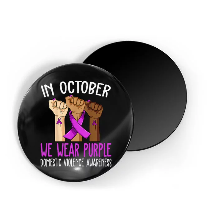 I Wear Purple Domestic Violence Awareness Gift Magnet