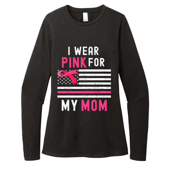 I Wear Pink For My Mom Breast Cancer Awareness Pink Ribbon Womens CVC Long Sleeve Shirt