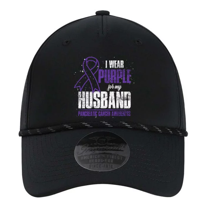 I Wear Purple For My Husband Pancreatic Cancer Awareness Gift Performance The Dyno Cap