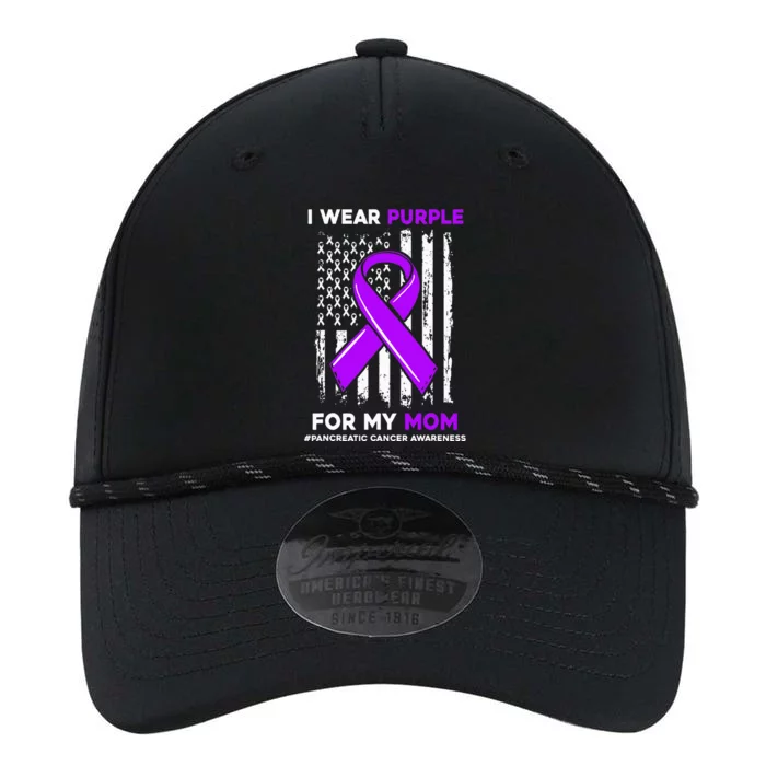 I Wear Purple For My Mom Mother Pancreatic Cancer Awareness Performance The Dyno Cap