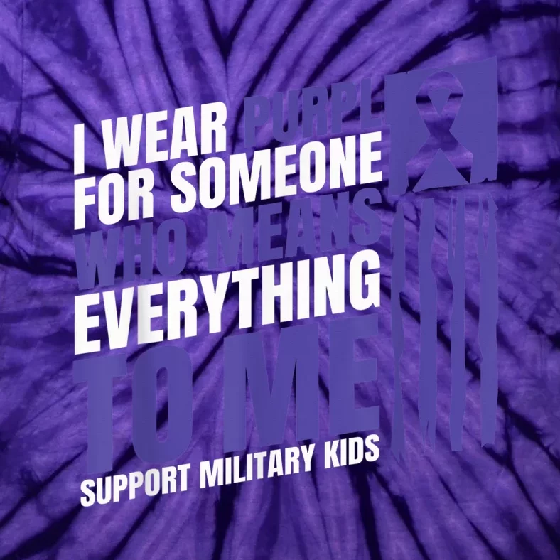 I Wear Purple Up For Military Kid Military Child Month Tie-Dye T-Shirt