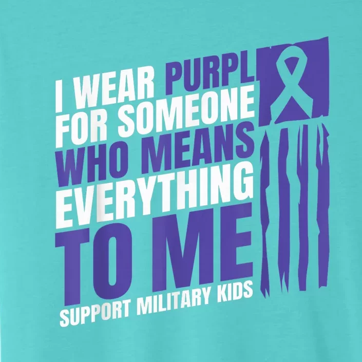 I Wear Purple Up For Military Kid Military Child Month ChromaSoft Performance T-Shirt