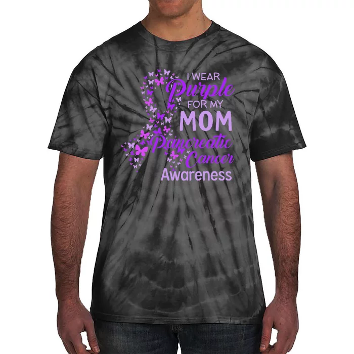 I wear Purple for my Mom Pancreatic Cancer Tie-Dye T-Shirt