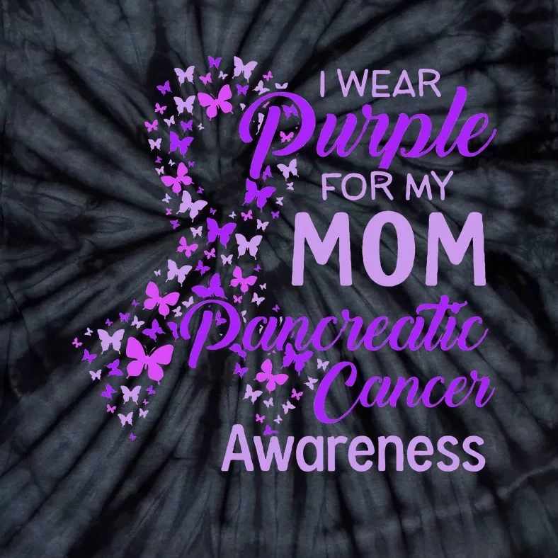 I wear Purple for my Mom Pancreatic Cancer Tie-Dye T-Shirt