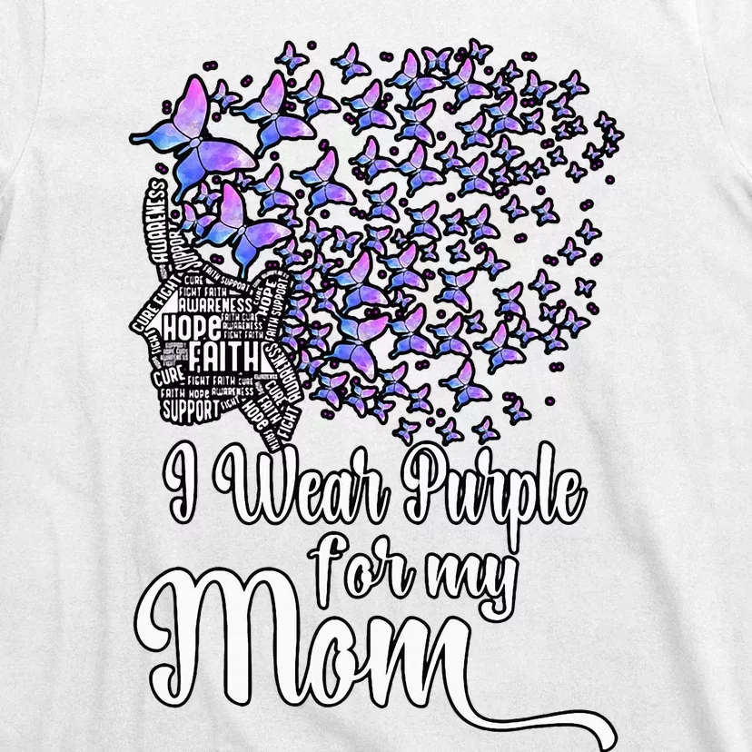 I Wear Purple For My Mom Alzheimers T-Shirt