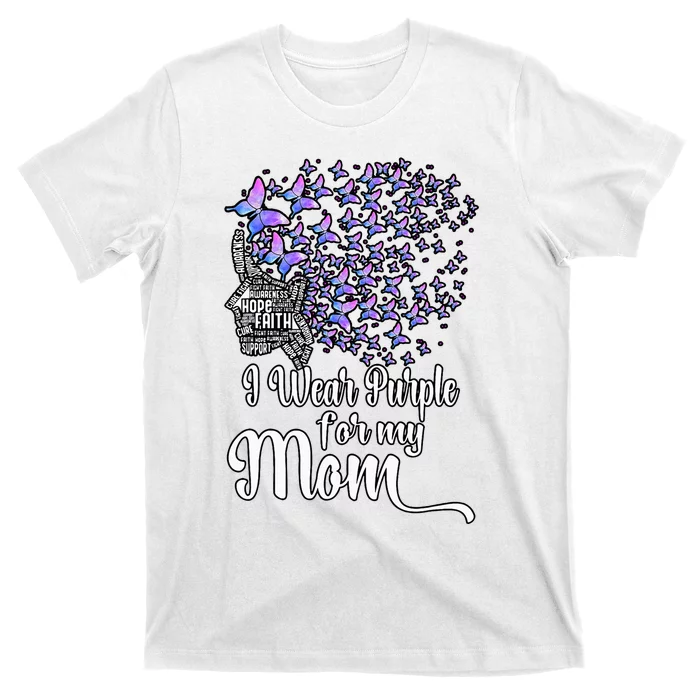 I Wear Purple For My Mom Alzheimers T-Shirt