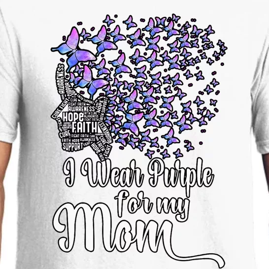 I Wear Purple For My Mom Alzheimers Pajama Set