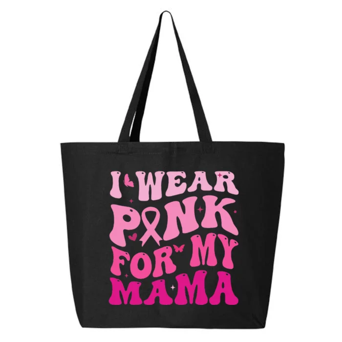 I Wear Pink for my Mama Groovy Breast Cancer 25L Jumbo Tote