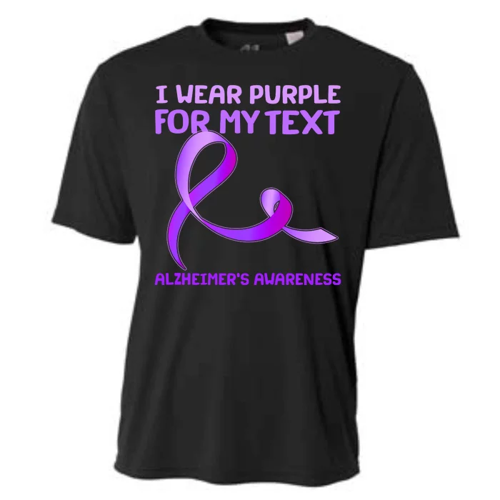 I Wear Purple For My Personalize Text Alzheimer's Awareness Cooling Performance Crew T-Shirt