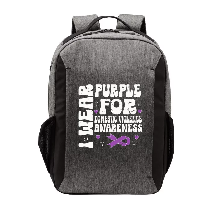 I Wear Purple Domestic Violence Awareness Vector Backpack