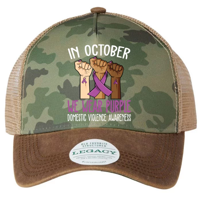 I Wear Purple Domestic Violence Awareness Legacy Tie Dye Trucker Hat