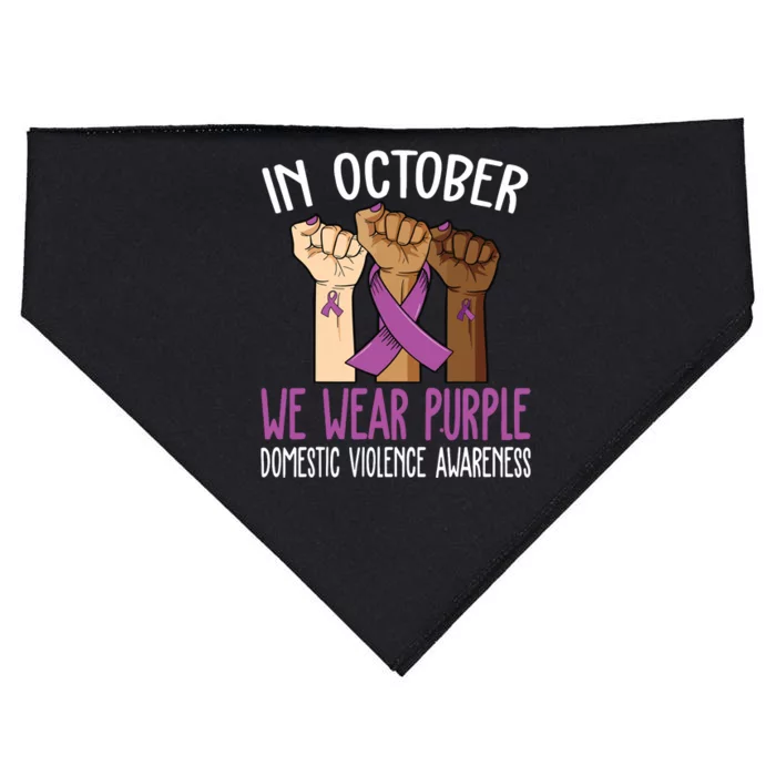 I Wear Purple Domestic Violence Awareness USA-Made Doggie Bandana