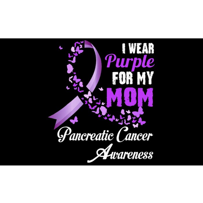 I Wear Purple For My Mom Family Pancreatic Cancer Awareness Bumper Sticker