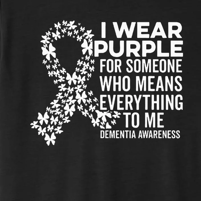 I Wear Purple For Dementia Support Alzheimers Awareness ChromaSoft Performance T-Shirt