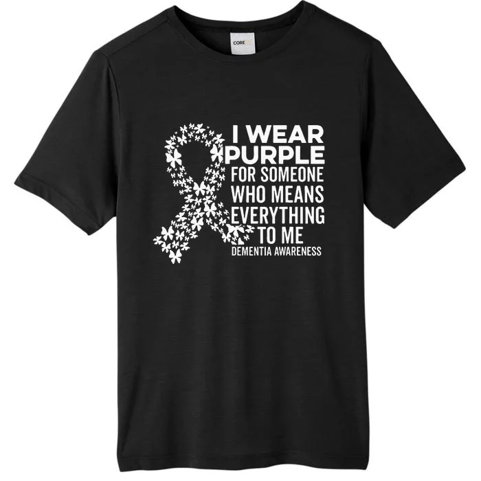 I Wear Purple For Dementia Support Alzheimers Awareness ChromaSoft Performance T-Shirt