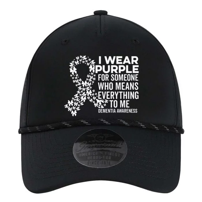 I Wear Purple For Dementia Support Alzheimers Awareness Performance The Dyno Cap