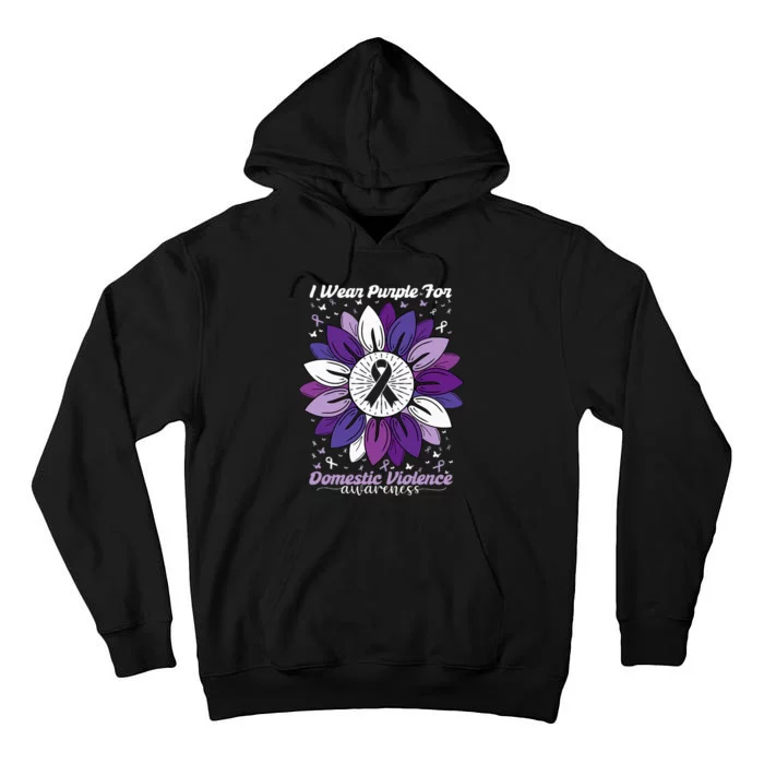 I Wear Purple For Domestic Violence Awareness Month Tall Hoodie